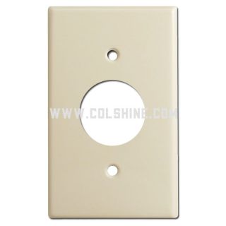 single round outlet cover plate, ivory